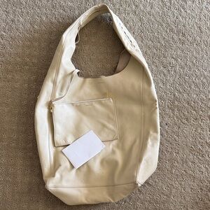 Celine Cream Leather Hobo Bag
